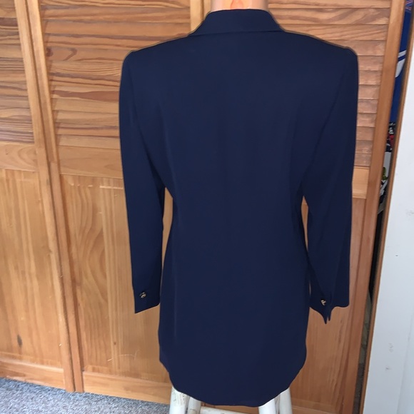 Louis Féraud classic long blazer French cuffs made in Germany 100% virgin wool - Picture 12 of 12